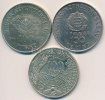 1980. 100Ft Ni "Szovjet-magyar közös űrrepülés" + 1984. 100Ft Cu-Ni "FAO" + 1986...