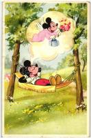 1955 Mickey Mouse dreaming in a hammock (fa)