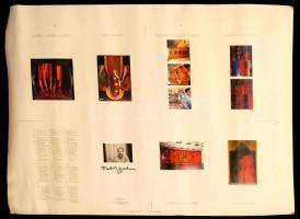 Fabók Gyula (1942- ) festő, zománcművész vázlatrajzai, tervei, megjelent munkáinak katalógusa, össze...