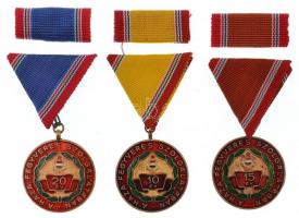 ~1970. "A Haza Fegyveres Szolgálatában" (3xklf) 10, 15, 20 év után, zománcozott fém kitünt...