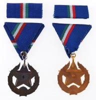 1951. "Közbiztonsági Érem" arany és ezüst fokozatai a rendőrség tagjai részére, zománcozot...