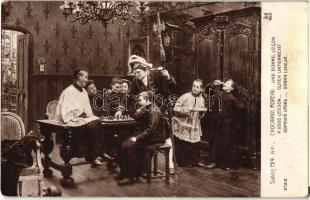 A Good Lesson - Salon 1914 A.F. / chess game, s: Cocharne Moreau