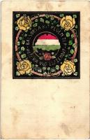 &#039;Bal sors a kit régen tép...&#039;, Himnusz, Nagy Magyarország / Hungarian irredenta, floral (fl)