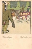 Faragó Géza, Erkölcseink képeslap sorozat grafikai tervnyomatai 6 db / series of 6 postcard art desi...