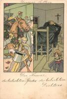 Faragó Géza, Erkölcseink képeslap sorozat grafikai tervnyomatai 6 db / series of 6 postcard art desi...