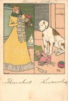 Faragó Géza, Erkölcseink képeslap sorozat grafikai tervnyomatai 6 db / series of 6 postcard art desi...