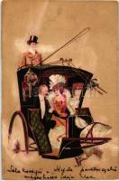 8 db RÉGI motívumlap; színész, üdvözlő, művész, humor  / 8 old motive cards; actors, greeting, art, ...