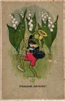 26 db főleg RÉGI motívumlap pár lithoval, vegyes minőség; gyerek, művész, erotika, üdvözlő / 26 most...