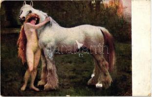 18 db RÉGI használatlan motívumlap vegyes minőség; művész / 18 old unused motive cards mixed quality...