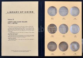 "Liberty head silver dollars part 3 1897-1921" eredeti gyűjtői album / "Library of co...