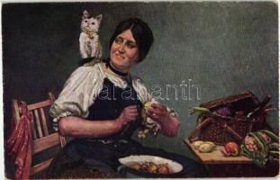 16 db RÉGI, vegyes motívum képeslap, néhány lithoval, vegyes minőség / 16 old, mixed motive postcard...