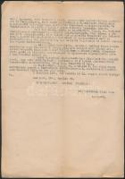 1944 Zsidó kereskedések bezárásával kapcsolatos kérdések, az Ipartestületek Országos Központjának hi...