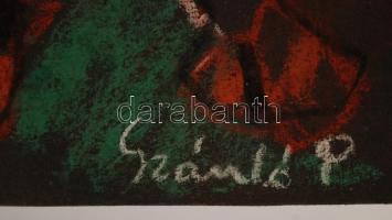 Szántó jelzéssel: Faun az éjszakában. Pasztell, papír, 26×17 cm