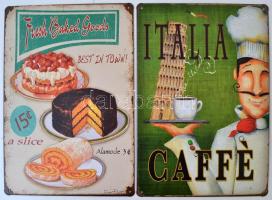 Nosztalgikus stílusú új fém táblák, 7 db, 30x20 cm