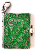 "Felejthetetlen napok" zománcozott ezüst(Ag) könyvecske, jelzett, br: 11,1 g