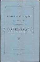 1910 A  Temesvári-Varjasi  helyi érdekű vasutak részvénytársaság alapszabályai. Budapest. pp.:32, 22x15cm