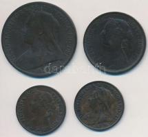 Nagy-Britannia 1878-1901. Farthing Br (2x) + 1891. 1/2p Br + 1901. 1p Br T:2-3
Great Britain 1878-1...