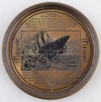 A Titanic katasztrófájának emlékére kiadott iránytű, működik, d: 6 cm