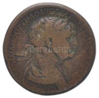 Római Birodalom / Róma / Traianus 98-117. Sestertius Br (26,41g) T:3 kis karc, ü. Roman Empire / Rome / Trajan 98-117. Sestertius Br "IMP CAES NER TRAIANO OPTIMO AVG GER DEC P M TR P COS VI P P / SENATVS POPVLESQVE ROMANVS S-C" (26,41g) C:F small scratch, ding RIC II 672.