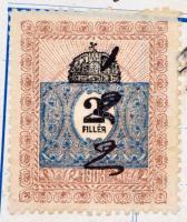 1909 Simhart Károly Kárpitos - és Bútor- üzlete fejléces számla, okmánybélyeggel (2fill.), szakadáso...