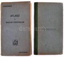 1913 Kogutowicz Károly: Atlasz a magyar történelem tanításához, Atlasz a világtörténelem tanításához, 2 db atlasz