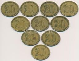 Németország DN "20 Wertmarke" Cu zseton (10x) (25x21mm) T:2 Germany ND "20 Wertmarke" Cu token (10x) (25x21mm) C:XF