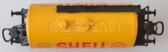 Shell tartályos játékvasúti kocsi, h: 10 cm