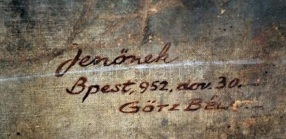 Götz jelzéssel: Elvtárs. Olaj, vászon, sérült, 70×50 cm