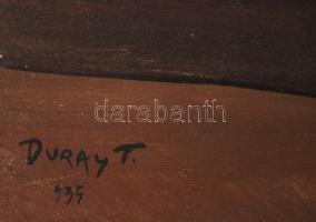 Duray jelzéssel: Nő tükörrel. Olaj, falemez, 70×71 cm