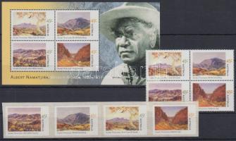 Albert Namatjira's birth anniversary set block of 4 + block, Albert Namatjira születésének 100. évfordulója sor 4-es tömbben + blokk