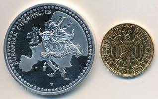 Németország DN "Európai valuták / Németország" ezüstözött Br emlékérem "1970G 1M"...