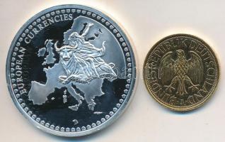 Németország DN "Európai valuták / Németország" ezüstözött Br emlékérem "1994J 1M"...