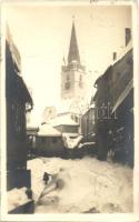 Nagyszeben, Sibiu; Téli részlet, Fotografie Original Emil Fischer / winter view