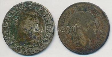 Ausztria 1631. 3kr Ag Olmütz "II. Ferdinánd" + 1836A 5kr Ag "V. Ferdinánd" Bécs T:3 patina, ph. Austria 1631. 3 Kreuzer Ag Olmütz "Ferdinand II" + 1836A 5 Kreuzer Ag "Ferdinand I" Vienna C:F patina, edge error