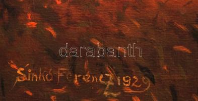 Sinkó Ferencz (?-?):  Millet után Marokszedők. Olaj, vászon, sérült, 32×45 cm