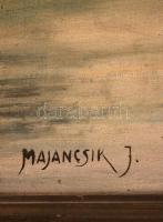 Majancsik jelzéssel: Alpesi táj. Olaj, vászon, keretben, 50×66 cm