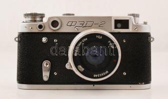 FED-2 fényképezőgép, Industar-26M objektívvel, saját tokjában, jó állapotban