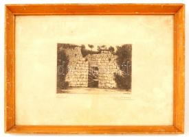 A. Manna: Rom. Rézkarc, papír, üvegezett keretben, jelzett a dúcon, 11x15 cm