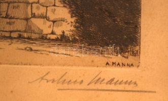 A. Manna: Rom. Rézkarc, papír, üvegezett keretben, jelzett a dúcon, 11x15 cm