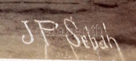 Pascal Sébah (1823-1886):  Egyiptomi piramisok nagyméretű jelzett fotó /  Pascal Sébah (1823-1886): ...