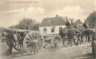 K.u.K. österreichisch-ungarische Armee / transportation of an Austro-Hungarian cannon