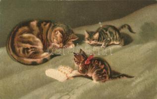 Macskák / Cats, Wenau Pastell No. 936.