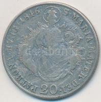 1846B 20kr Ag "V. Ferdinánd" T:3 karc