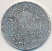 Habsburg Birodalom / Pozsony 1830. szeptember 28. Koronázási zseton Ag "I.Ferenc - V.Ferdinánd&...