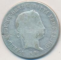 1848KB 20kr Ag "V. Ferdinánd" T:3 patina, ph., ü