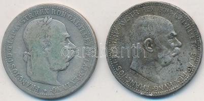 Ausztria 1893-1916. 1K Ag "Ferenc József" (2x) T:2-,3 ph., patina
Austria 1893-1916. 1 Co...