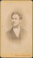 Milkó Izidor dr. (1855-1932) földbirtokos, ügyvéd, újságíró   keményhátú kabinetfotó Liderhoffer Vilmós műterméből, 10x6cm