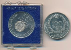 1980. 100Ft Ni "Szovjet-magyar közös űrrepülés" + 1983. 100Ft alpakka "Czóbel Béla&qu...