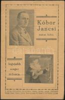 cca 1930 Kóbor Jancsi énekes bohóc 3 db reklám nyomtatvány