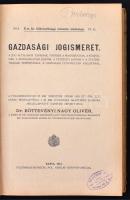 Dr. Eöttevényi Nagy Olivér: Gazdasági jogismeret.
Kassa, 1914, Felsőmagyarország. 441 p. Kiadói fél...
